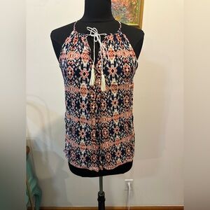 Lucy & Laurel Bohemian Print Halter Top - Multicolor Size M